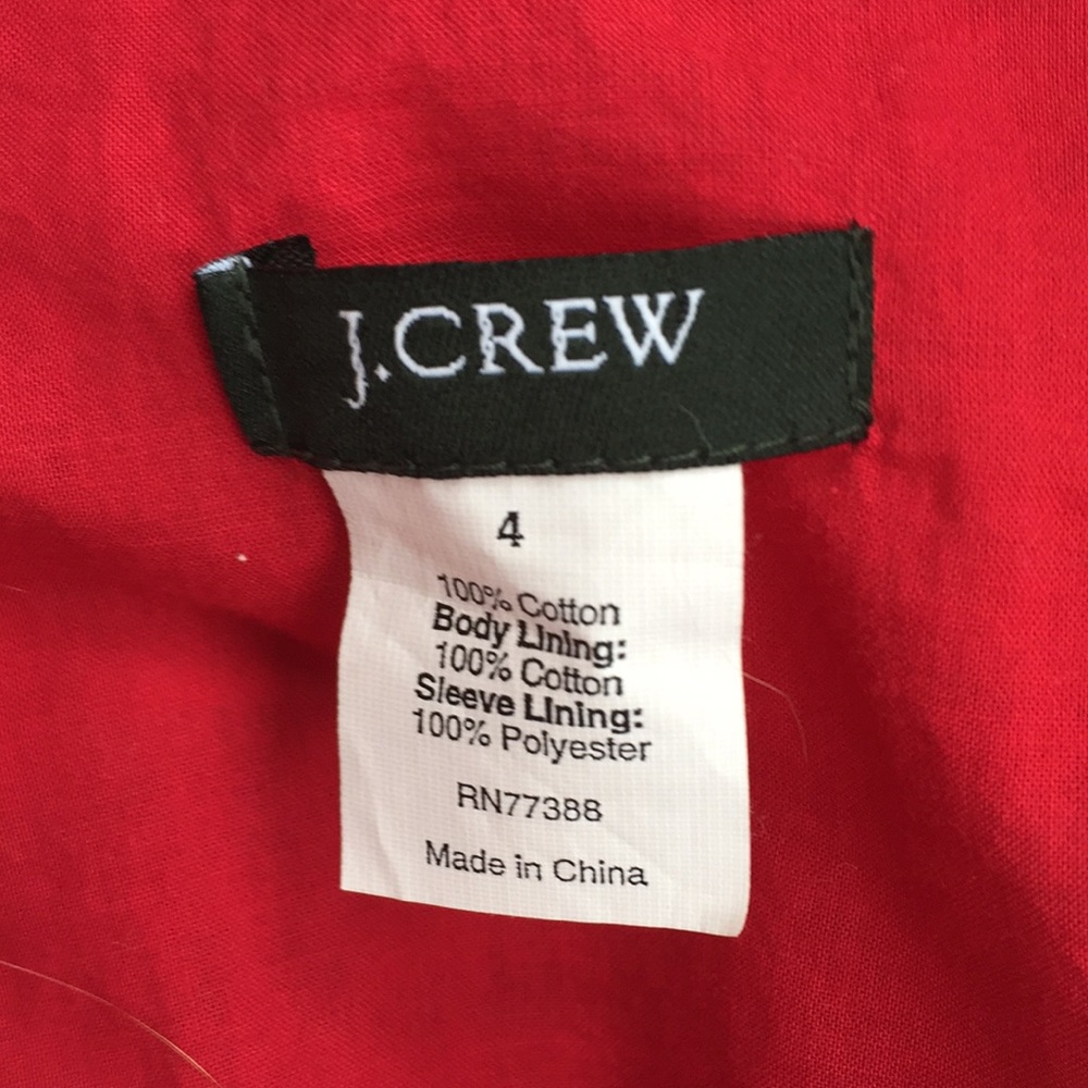 J Crew Madras Patchwork Jacket Size 4 Red Plaid - image 8